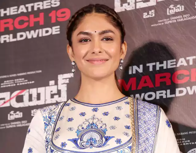 Mrunal Thakur at Dacoit Teaser Launch